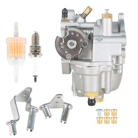 YJGZSVK New Super E Carburetor for HD Road King - Softail - Fatboy - Tour Low Super Wide Electra Glide Big Twin & Sportster Shorty Carb Super E 11-0420 with Fuel Filter and Spark Plug