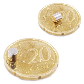 Brudazon 10 Mini Disc Magnets 4 x 4 mm N52 Strongest Level Neodymium Magnets Ultra Strong Power Magnet for Model Making, Photo, Whiteboard, Notice Board, Fridge, Crafts, Magnetic Disc Extra Strong