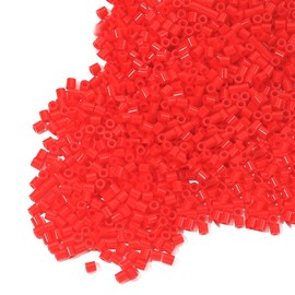 HIXNUG 500pcs Fuse Beads 5mm Iron Beads Non Toxic Magic Beads Set Decoration Toys Set Christmas Birthday Gifts for Girls & Boys (red)