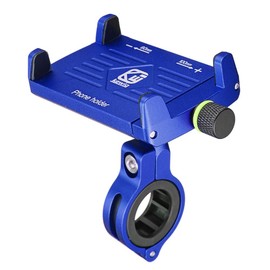 VOANZO Fahrrad Handyhalter, Universal Bike & Motorcycle Handlebar Phone Mount, Einstellbarer Motorrad Handyhalter Fit für 3,5 '' - 6,5''Handys, Anti-Rutsch (Blau)