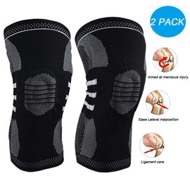 rodillera deportiva Ajustable,Gel de sílice Rodilleras anticolisión, Alta Elasticidad Suave Set de Rodilleras,para Correr, Jumper, basquetball, y...  