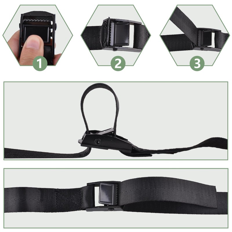 JEELAD Cargo Tightening Belt, Multi-Purpose, Fastening Belt, Cable Tie, Packing