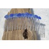Genuine Cobalt and Cornflower Blue Sea Glass Hair Comb