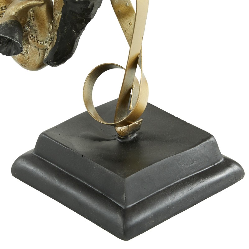Deco 79 Polystone Musician Decorative Sculpture Home Decor Statues, Set