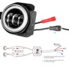 BEEYEO 4 Inch RGB LED Fog Lights 60W High-Intensity Off-Road