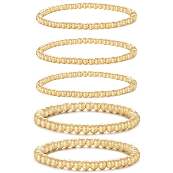 Badu Worn Gold Bead Bracelet for Women Worn Gold Plated
