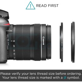 Komet 82mm-77mm Step Down Ring (2 Pack), Camera Lens Filter Step-Down Ring Lens Converter Accessories, Aluminium, Black