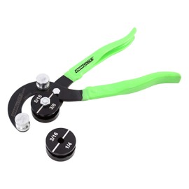 OEMTOOLS 25440 Professional Tube Bending Pliers, Stainless Steel Brake Line Bender Tool, 5/16", 3/8", 3/16", and 1/4" Manual Pipe And Tube Bender
