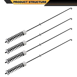 CNNELL Washing Machine Suspension Rods Kit 4 Pack W10780048 Compatible with Whirlpool/Compatible with Amana/Compatible with Maytag