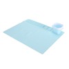 Silicone Painting Mat with Water Cup Washable Protruding Scale Line