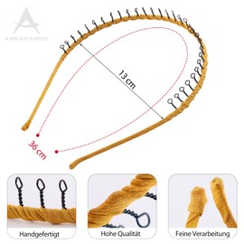 Pack of 10 Unisex Hair Bands Hair Bands Wave Metal Headband with Non-Slip Teeth Elastic Headband for Men Women for Outdoor Sports Yoga (10 Colours)