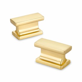 GOFFIDECO 10 Pack Kitchen Cabinet Knobs Dresser Knobs Drawer Knobs, Brushed Gold Knobs for Dresser Drawers, Knobs and Pulls for Bathroom Cabinets