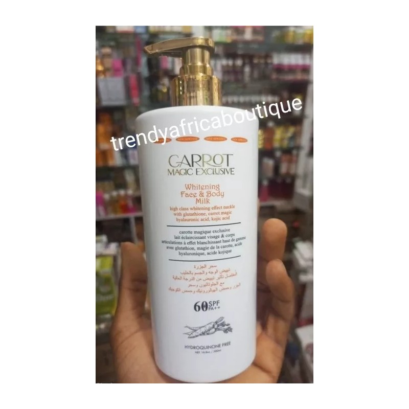 Leojeci Carrot Magic Exclusive whitening body milk with spf.60. 👌