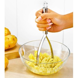 Stainless Steel Potato Masher, Heavy Duty Kitchen Tool for Vegetables and Fruits