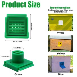Green Bee Hive Entrance Reducer, 8 Pack Plastic Beehives Entrance Hive Guard, Bee Hive Ventilation Window, Portable Beehive Beekeeping Tool