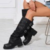 AIUNIIND Knee High Boots for Women Fold Over Boots Slouchy