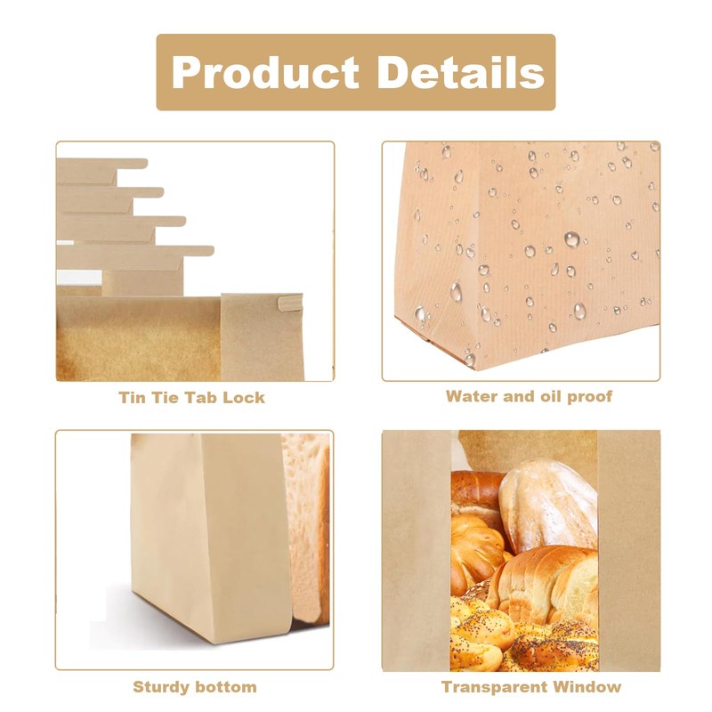 HXRYAGi 60 Pack Bread Bags for Homemade Bread Sourdough Bread