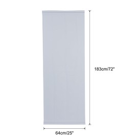 PATIKIL Blackout Door Curtain, 25 Inch W x 72 Inch L French Window Door Half Curtain Thermal Insulated Blackout Shades with Adjustable Tie Back for Kitchen Home, 1 Panel, White-grey