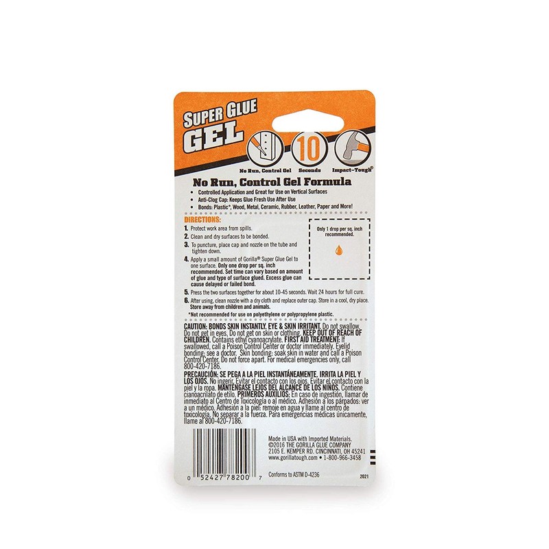 GORILLA SUPERGLUE GEL2PK