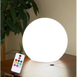Solar Ball Light Outdoor Decorative-8 inch Outdoor Waterproof Powered Ball Lights with Remote Control, 10 Modes Rgbw Color Changing Decor for Garden Poolside Backyard Pathway