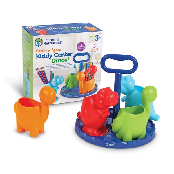 Learning Resources Create-a-Space Kiddy Center Dinos, Almacenamiento de suministros para