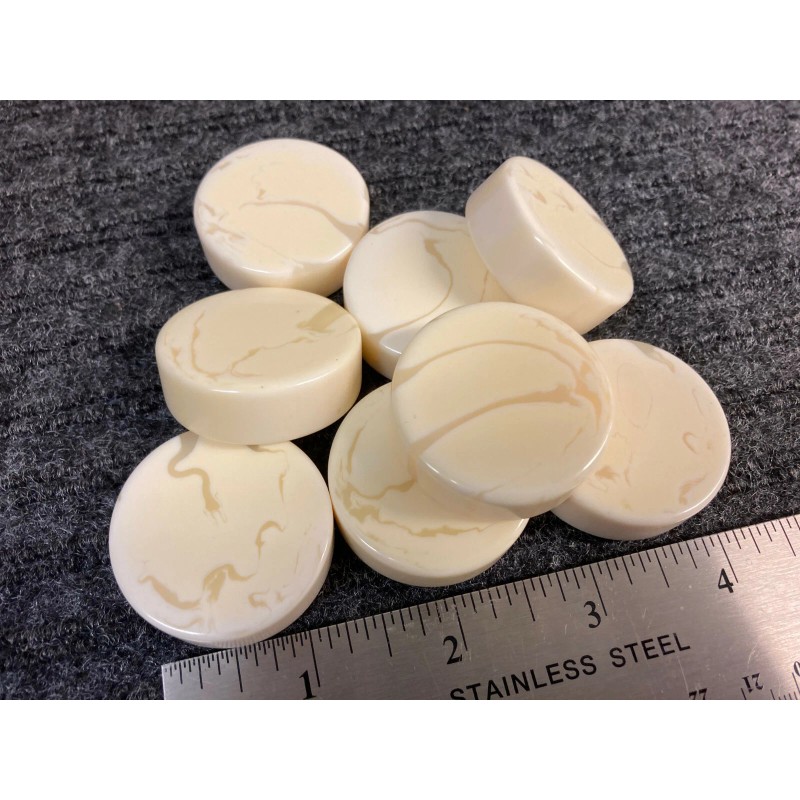 Crisloid 506 Marbled Backgammon Replacement Checker Chip Piece 1.5" IVORY