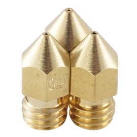 3D FREUNDE 6 pcs. (0.2mm + 0.3mm + 3 * 0.4mm + 0.5mm) Nozzle Set MK8 Makerbot RepRap Anet A8 / A6 Flashforge CtC Extruder Hotend Printhead made of brass for 1.75mm filament 3D printer