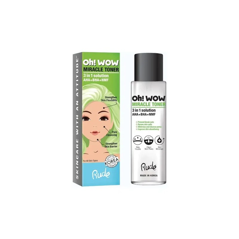 Kit Rude Miracle Glow Tónico & Miracle Cream Hidratante