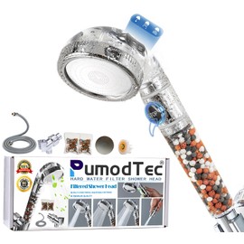 Filtered Shower Head with Handheld - High Pressure ShowerHead with Filters for Hard Water - Reduces Dry Itchy Skin, Easy Instal, 4 Modes, Water Saving, Durable, Detachable anti blocking