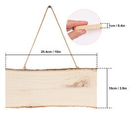 IHDYPPEW 18 Pack Wood Signs, Unfinished Rectangle Wooden Plaque with Rope, Live Edge Wood Plaque for DIY, Burning Carving, Wedding, Restaurant, Home Decor (4 x 10 Inch)