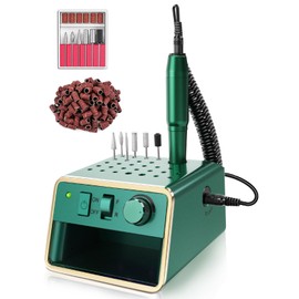 Beloving Nail Drill, Electric Nail File for Acrylic Gel Nails, 20000 RPM Portable Electric Nail Drill Machine Kit for Manicure Pedicure, Efile Nail Dremel Tools for Home Use, Avocado Green