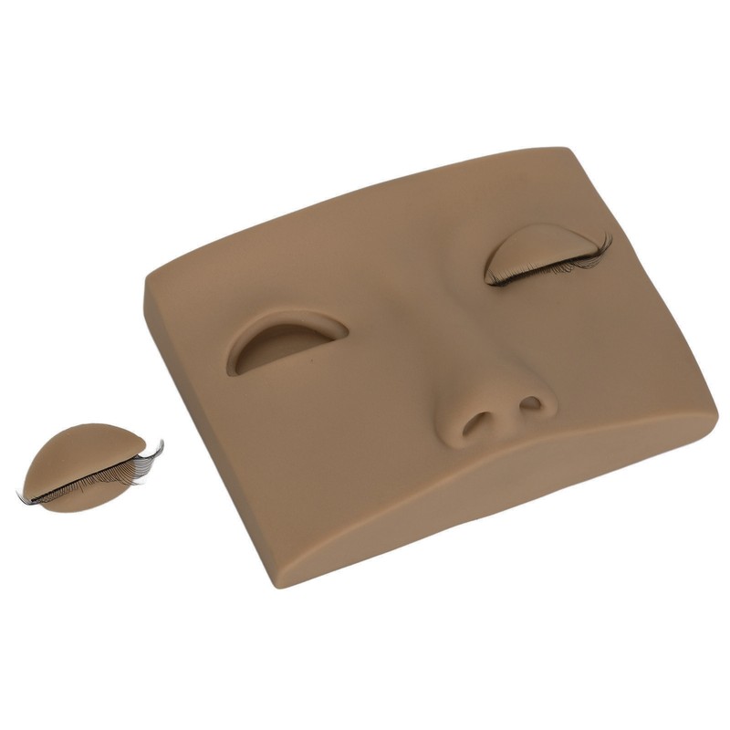 Eyelash Practice Mannequin Face Silicone Lash Mannequin Head with Double