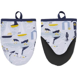 Ulster Weavers Beach Hut & Nautical Heat Resistant Oven Glove 2 Pack (18 x 14.5 cm) 100% Cotton Oven Mitts Kitchen Gloves Sailing Seagull Sea Coast