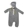 BabyTown Baby Boys Dinosaur Sporty All-in-One Grey 6-9 Months