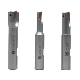 WEN DB003E 3Piece 90° Square Shoulder Indexable Carbide End Mill Set with Aluminum Storage Case