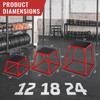 GarveeLife Plyo Boxes, Heavy-Duty Steel Plyometric Jump Box with Rubber