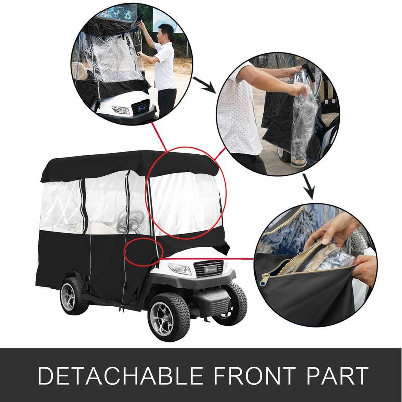 VEVOR 4 Passenger Golf Cart Cover Driving Enclosure Waterproof Person