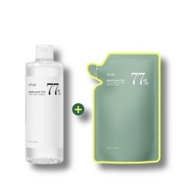 Anua Houttuynia cordata 77 Soothing Toner Main Product 350ML + Refill 350ML / 아누아 어성초 77 수딩 토너 본품 350ML+리필 350ML