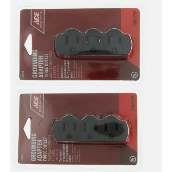 Ace Hardware 2 Pack Outlet to 3-Outlet Ground Indoor Power
