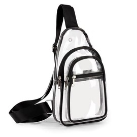 Bolsa cruzada transparente para eventos de estadio, bolsos transparentes para mujeres y hombres, bolsa transparente con aprobación del estadio
