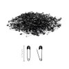 DBOO 100 Safety Pins BLACK 18mm Small Tiny Mini Pins
