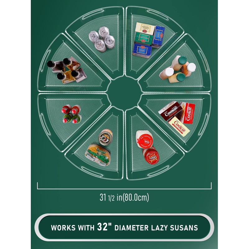 JEISSLIA Lazy Susan Cabinet Organizer Bins for 26"/ 28"/ 32"