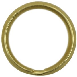 Brass Double Key Ring Set of 10 Key Chain Parts Double Ring Mountain Cut Solid Fabric GOLD OUTER DIAMETER 25 mm Inner Diameter 20 mm
