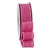 Light Pink Burlap Ribbon 1 Inch, Solid Ribbon with Wired