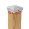 2x Pfostenkappe Pyramide 141 x 141 mm Stahl feuerverzinkt (2)