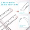 Pack of 12 Plastic Rulers 30 cm / 12 Inch2,
