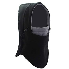Mazo Double Layers Thicken Warm Full Face Cover Winter Ski Mask(BlackGray)