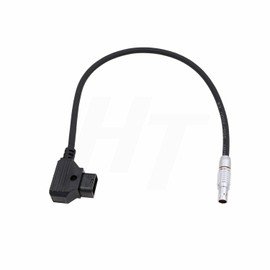 HangTon High Flex D-Tap P-Tap a 0B 2 Pin Cable de alimentación Macho para Teradek Bolt Bond, Transvideo SmallHD 703 Monitor, Zacuto, Z CAM E2 F6 S6 Cámara EVF 30cm
