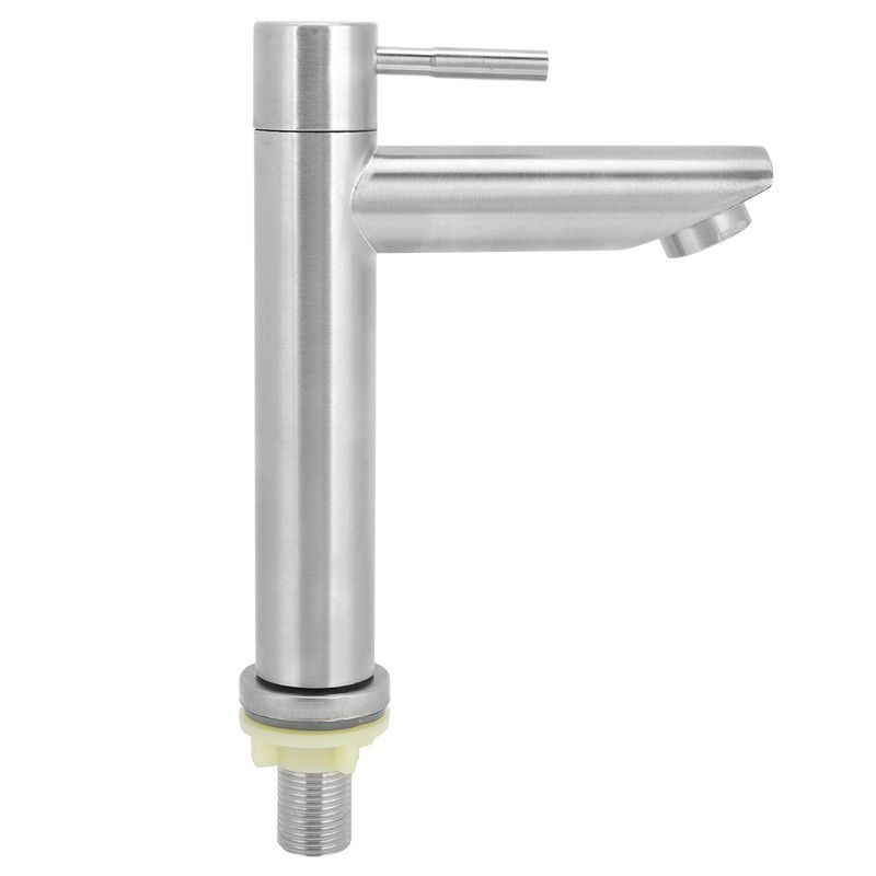 G1/2in Stainless Steel Bathroom Basin Sink Faucet Single Cold Water
