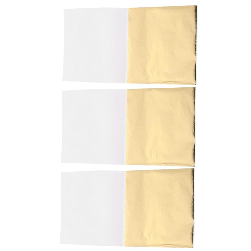 VILLFUL 200 Sheets Gold Foil Sheets Craft Imitation Flakes Easy